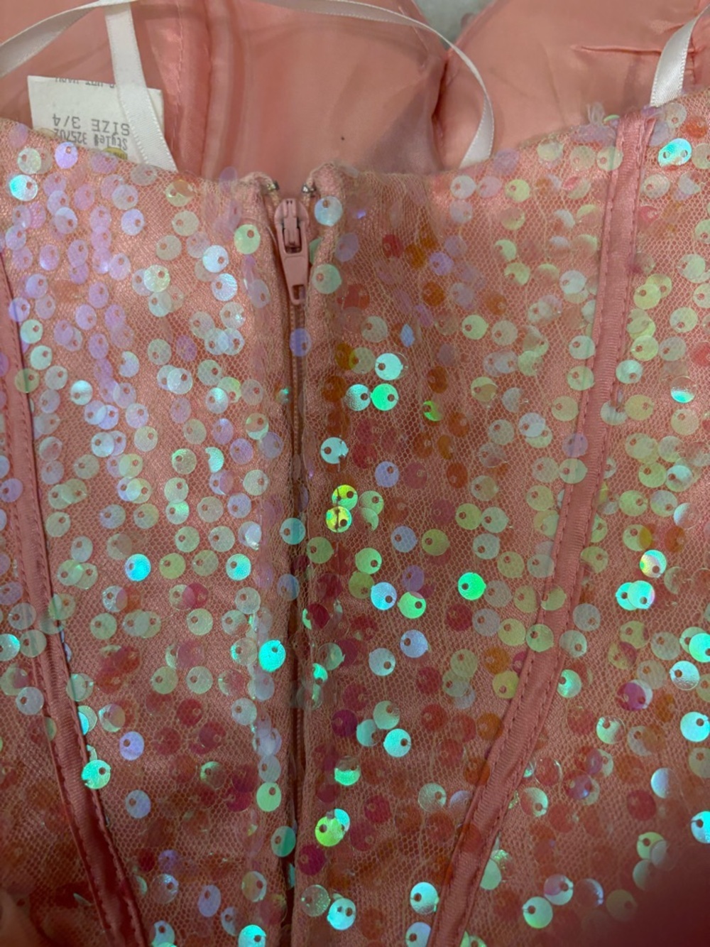 Vintage Y2K Betsy Johnson Style Beaded Corset Tulle Mini Dress Size 3/4 - Picture 12 of 16
